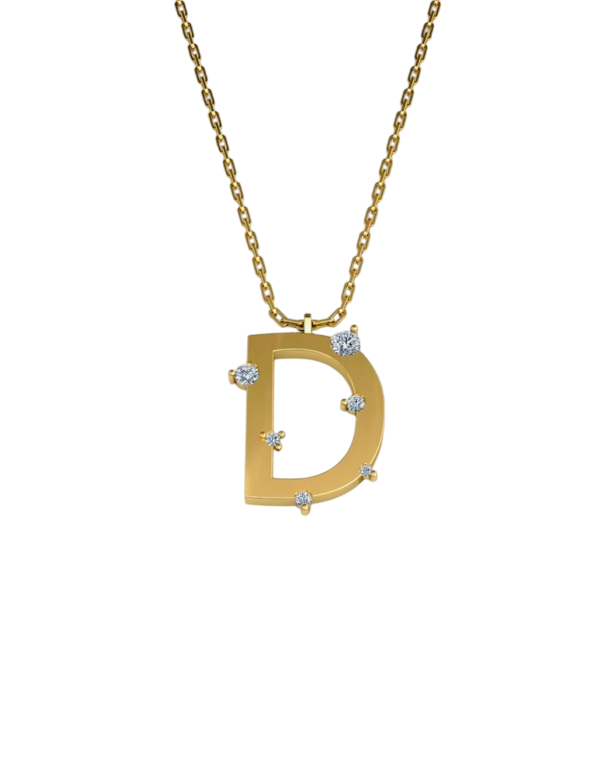 ALTINPEK D PIRLANTA HARF KOLYE