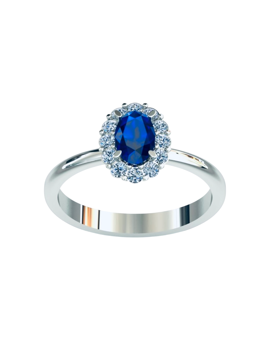 ALTINPEK GÜLNİHAL SAFİR PIRLANTA YÜZÜK - ALTINPEK Yüzük