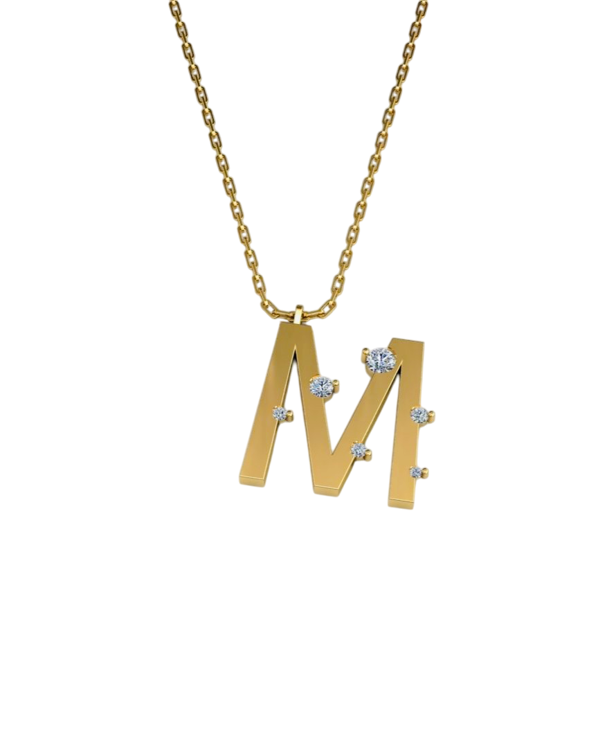 ALTINPEK M PIRLANTA HARF KOLYE