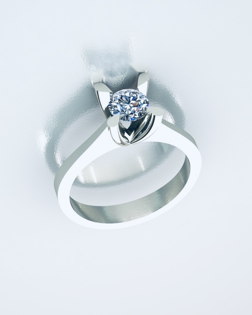 0.50 KARAT ALTINPEK TEKTAŞ PIRLANTA YÜZÜK