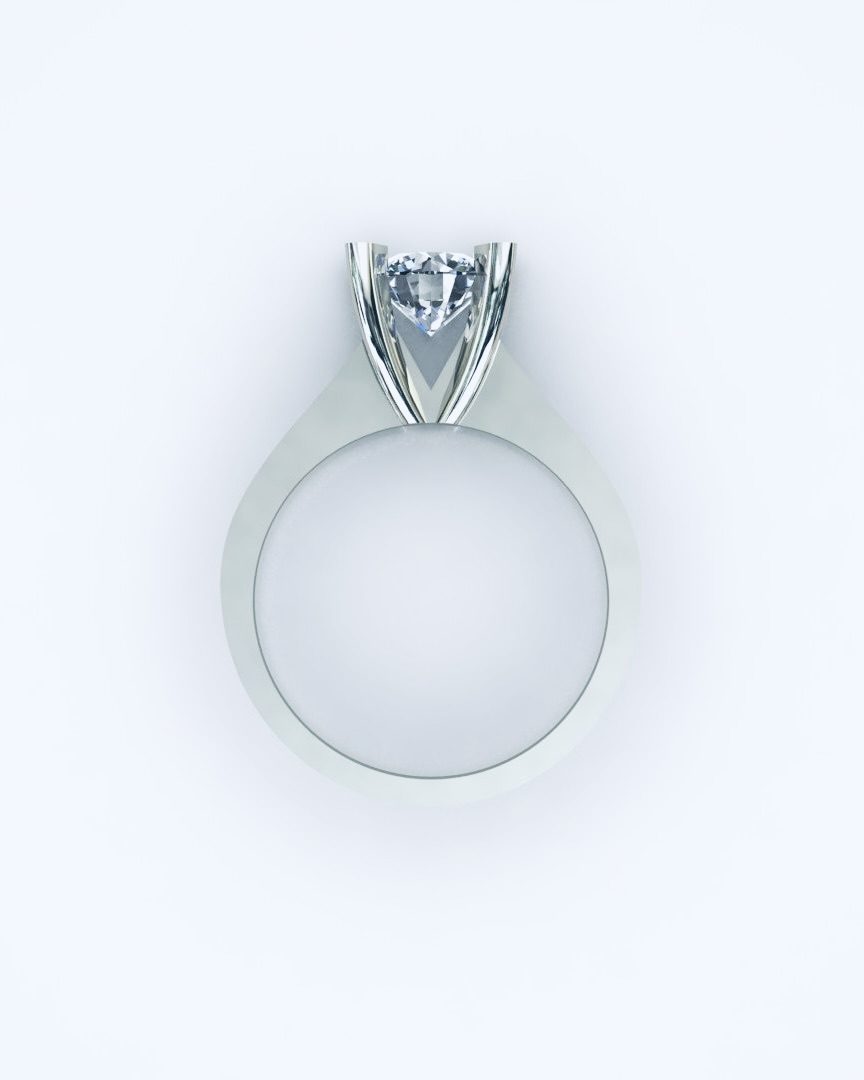 1 KARAT ALTINPEK TEKTAŞ YÜZÜK